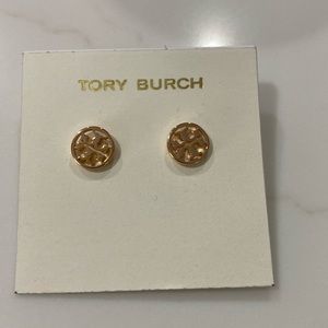 Tory Burch Logo Stud Earrings